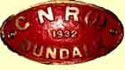 click for 10K .jpg image of GNR makers' plate