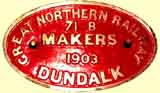 click for 13K .jpg image of GNR tender plate