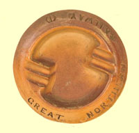 click for 8K .jpg image of GNR pottery ashtray