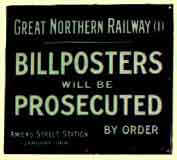 click for 6K .jpg image of GNRI enamel billposter