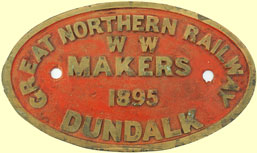 click for 14K .jpg image of GNR tender plate