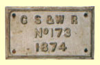 click for 4K .jpg image of GSWR tender plate