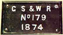 click for 4K .jpg image of GSWR tender plate