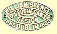 click for 15.4K .jpg image of Spence wagon plate