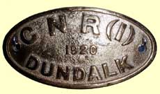 click for 6.8K .jpg image of GNR makers' plate