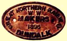 click for 14K .jpg image of GNR tender plate